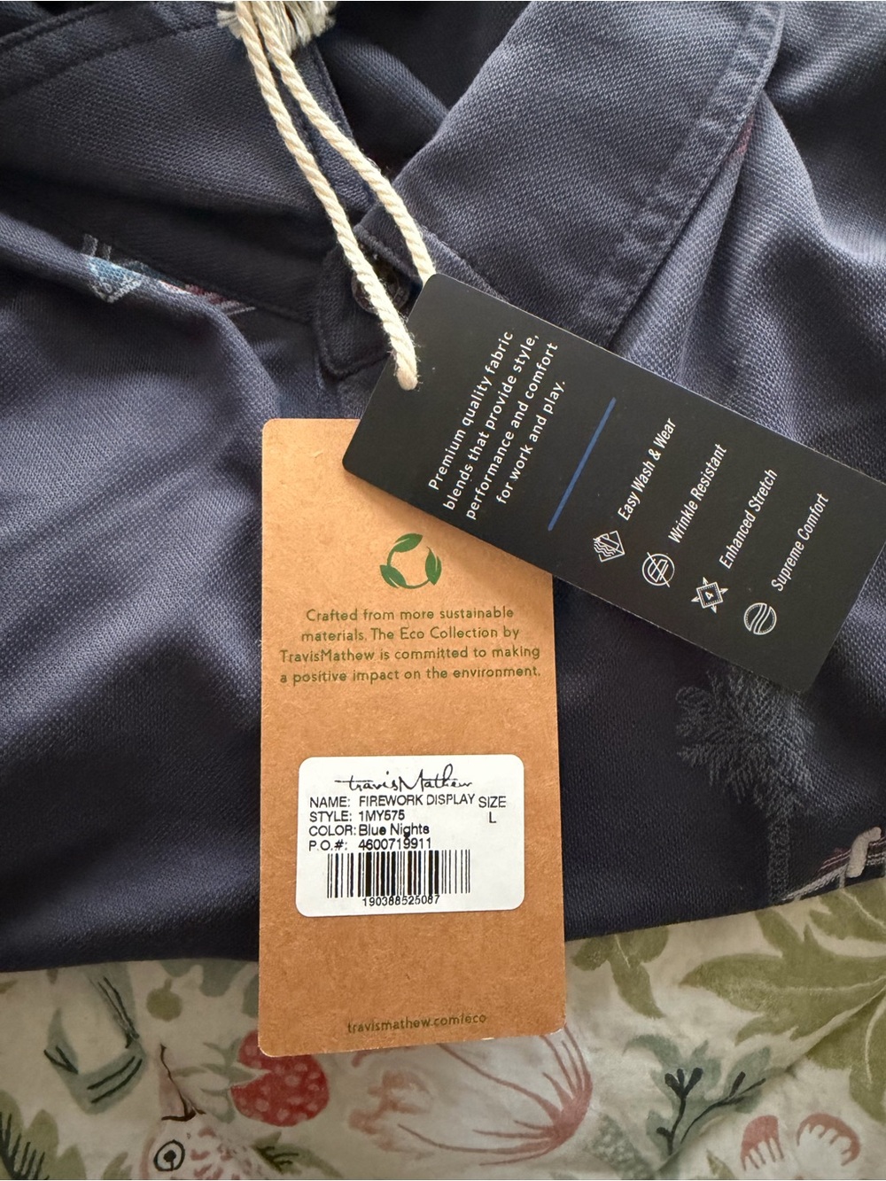 Travis Mathew Firework Display Polo NWT - Picture 3 of 3